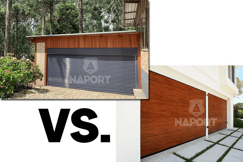 Escolha entre portas de enrolar e portas seccionadas